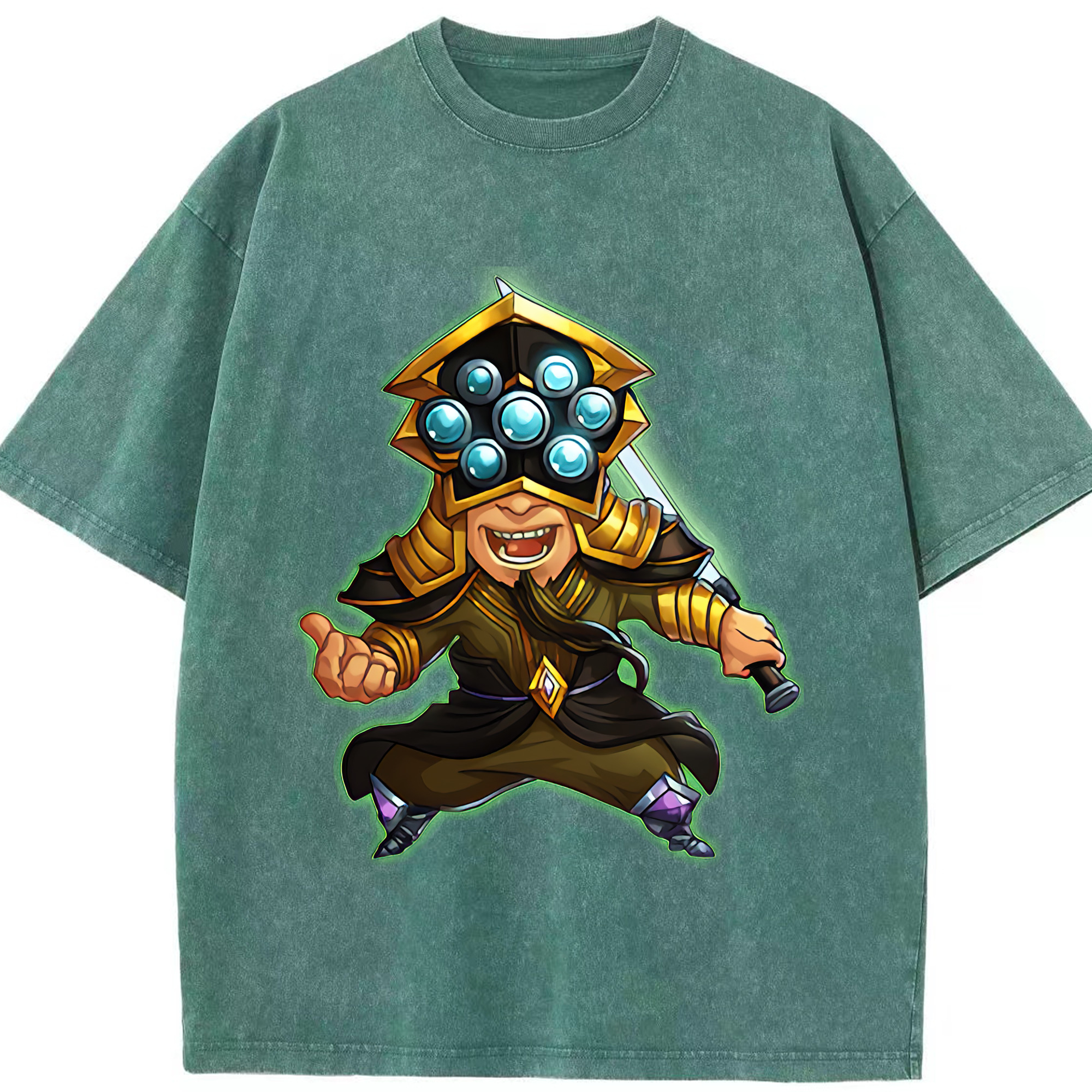 リーグ・オブ・レジェンド League of Legends LOL 綿100% ヴィンテージ風 半袖Tシャツ（フロントプリント）